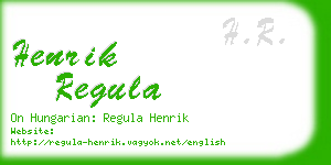 henrik regula business card
